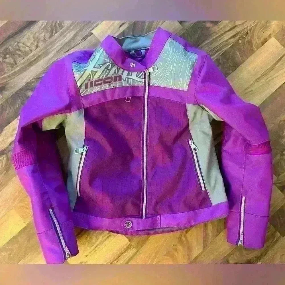 Purple Icon riding jacket ladies Hella 2 size small